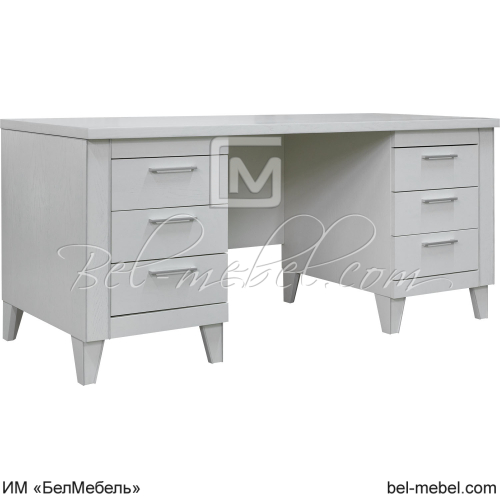 Стол письменный Амадей П635.17 Слоновая кость с серебрением