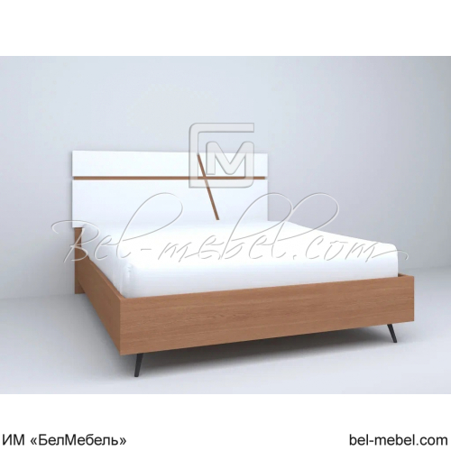 Кровать Дельта ММ-356-02_18Б Дуб (Конья с патиной) + Айвори