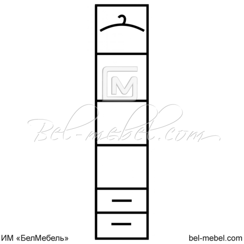 Шкаф для одежды и белья TIFFANY 1Z2S