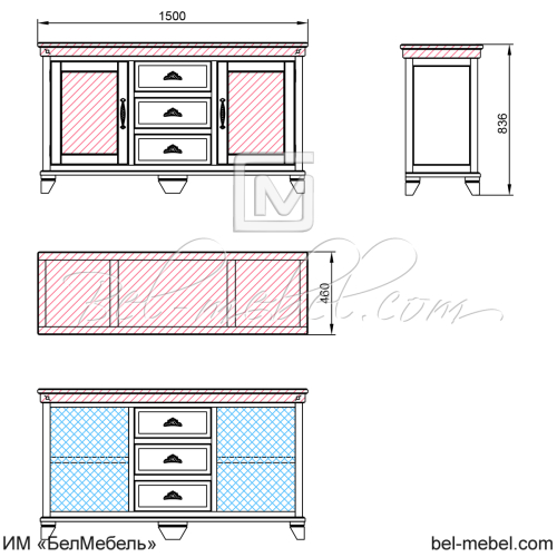 Тумба "Винтаж" СКМ-006-12