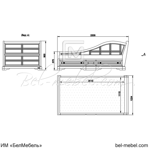 Тахта "Сальвина" СКМ-003-80 (1100)