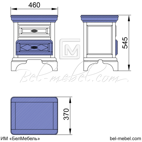 Тумба прикроватная "Софи" СКМ-004-02