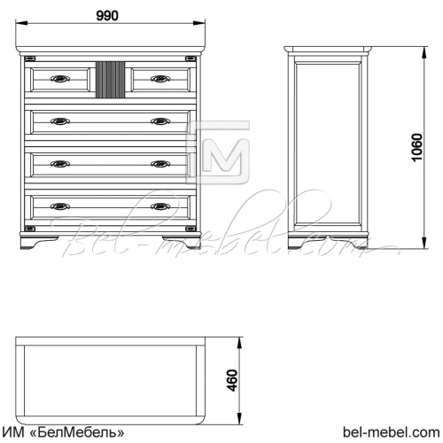 Комод "Марина" эскиз 14