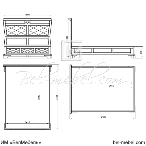 Кровать "Софи" СКМ-004-22/1400