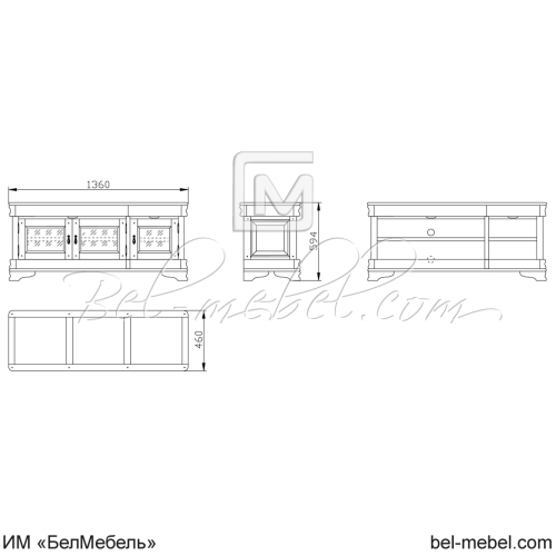 Тумба под ТВ "Маэстро" эскиз 146