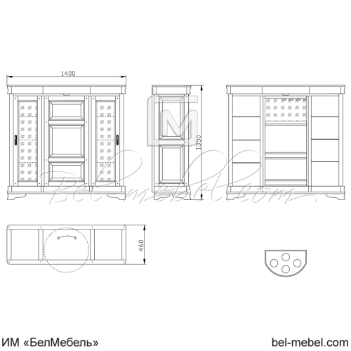 Шкаф комбинированный "Маэстро" эскиз 23