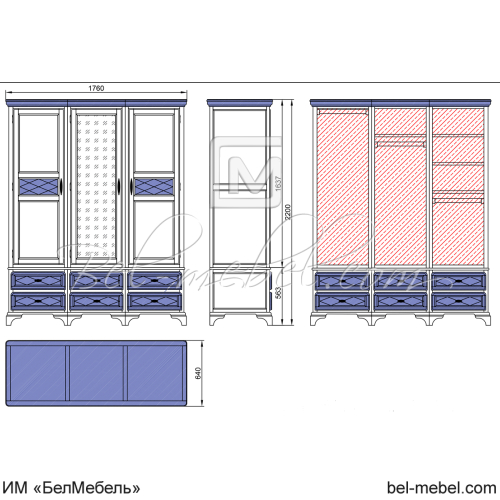 Шкаф для одежды "Софи" СКМ-004-28