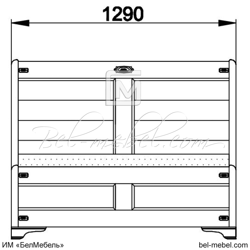 Кровать "Марина" 120 Н (2 разных ящика слева) эскиз 35