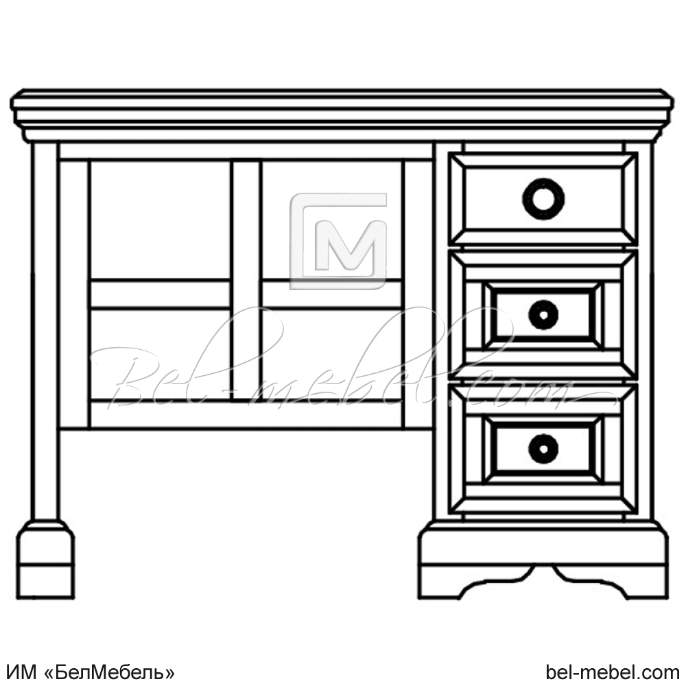 Стол туалетный "Сальвина" эскиз 79