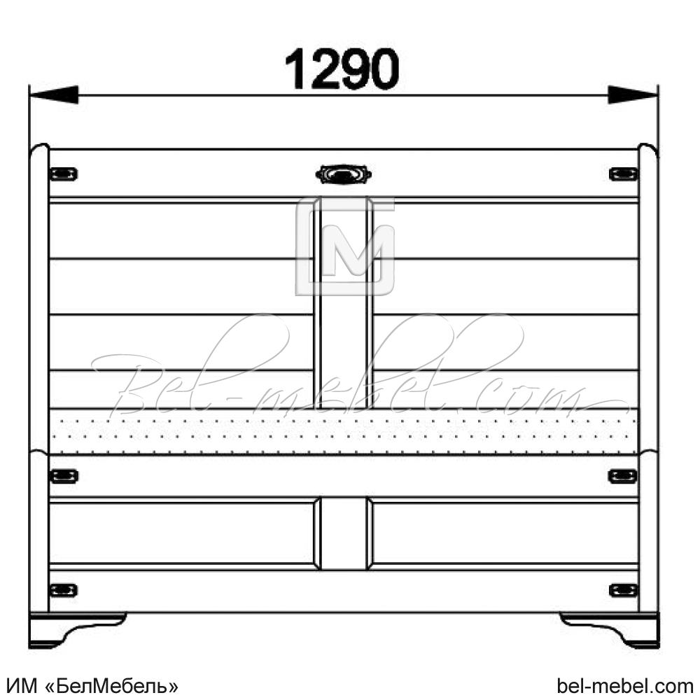 Кровать "Марина" 120 Н (2 ящика слева) эскиз 33