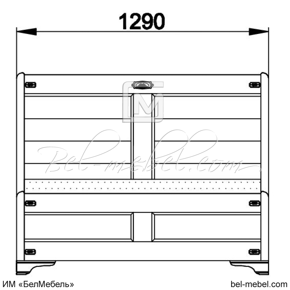 Кровать "Марина" 120 Н (2 разных ящика справа) эскиз 36