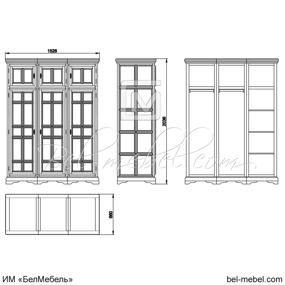 Шкаф для одежды "Сальвина" эскиз 39