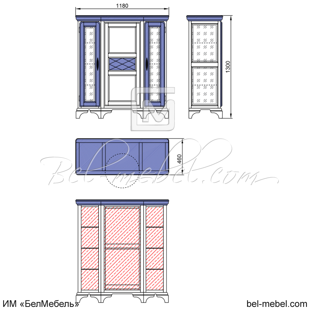 Шкаф комбинированный "Софи" эскиз 122
