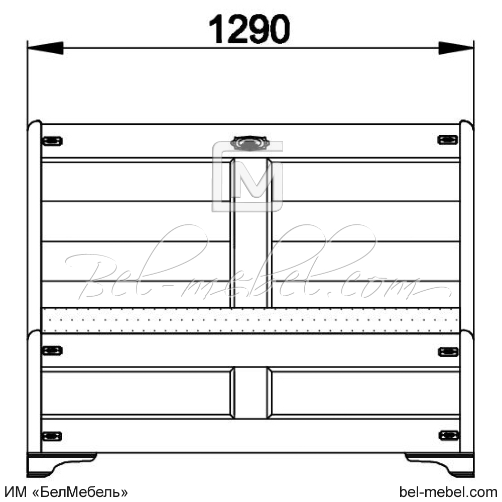Кровать "Марина" 120 Н (2 ящика справа) эскиз 34