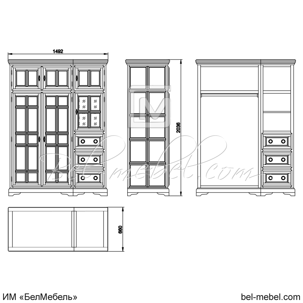 Шкаф комбинированный "Сальвина" эскиз 35