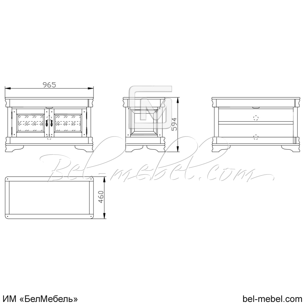 Тумба под ТВ "Маэстро" эскиз 150