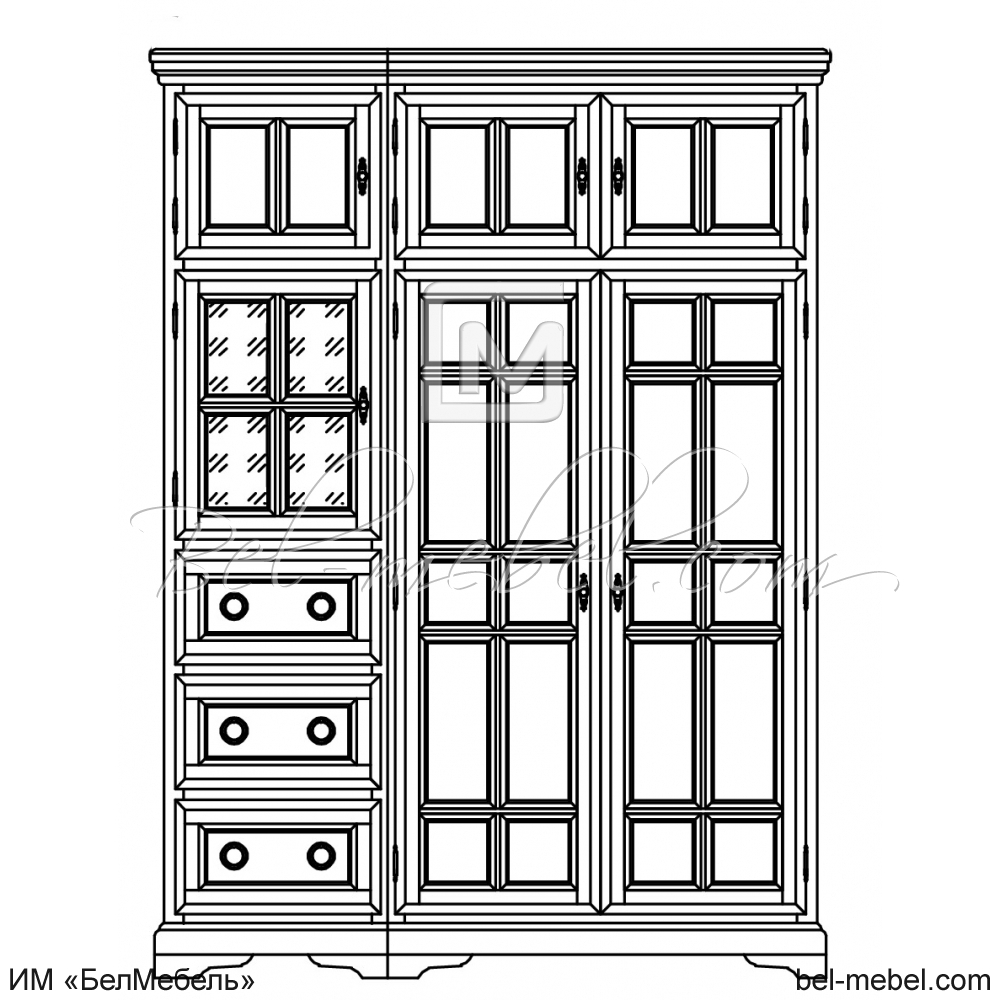 Шкаф комбинированный "Сальвина" эскиз 36