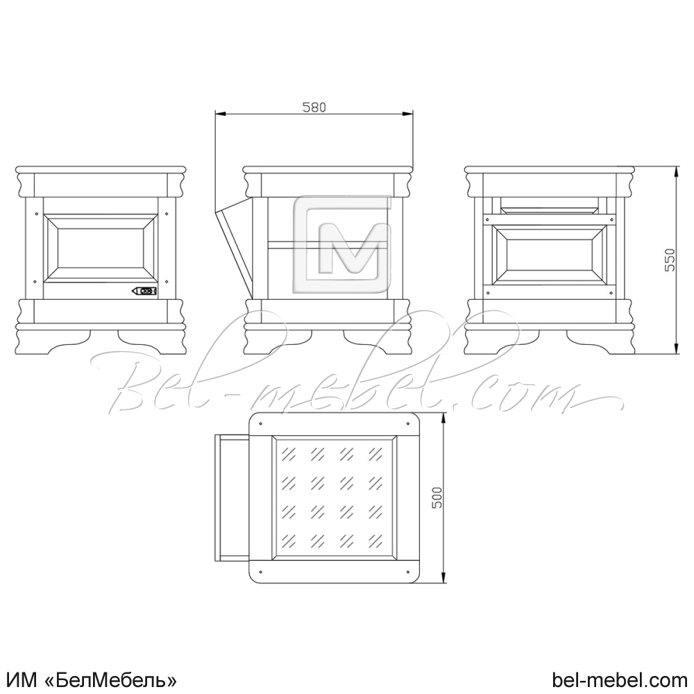 Стол журнальный "Маэстро" эскиз 128