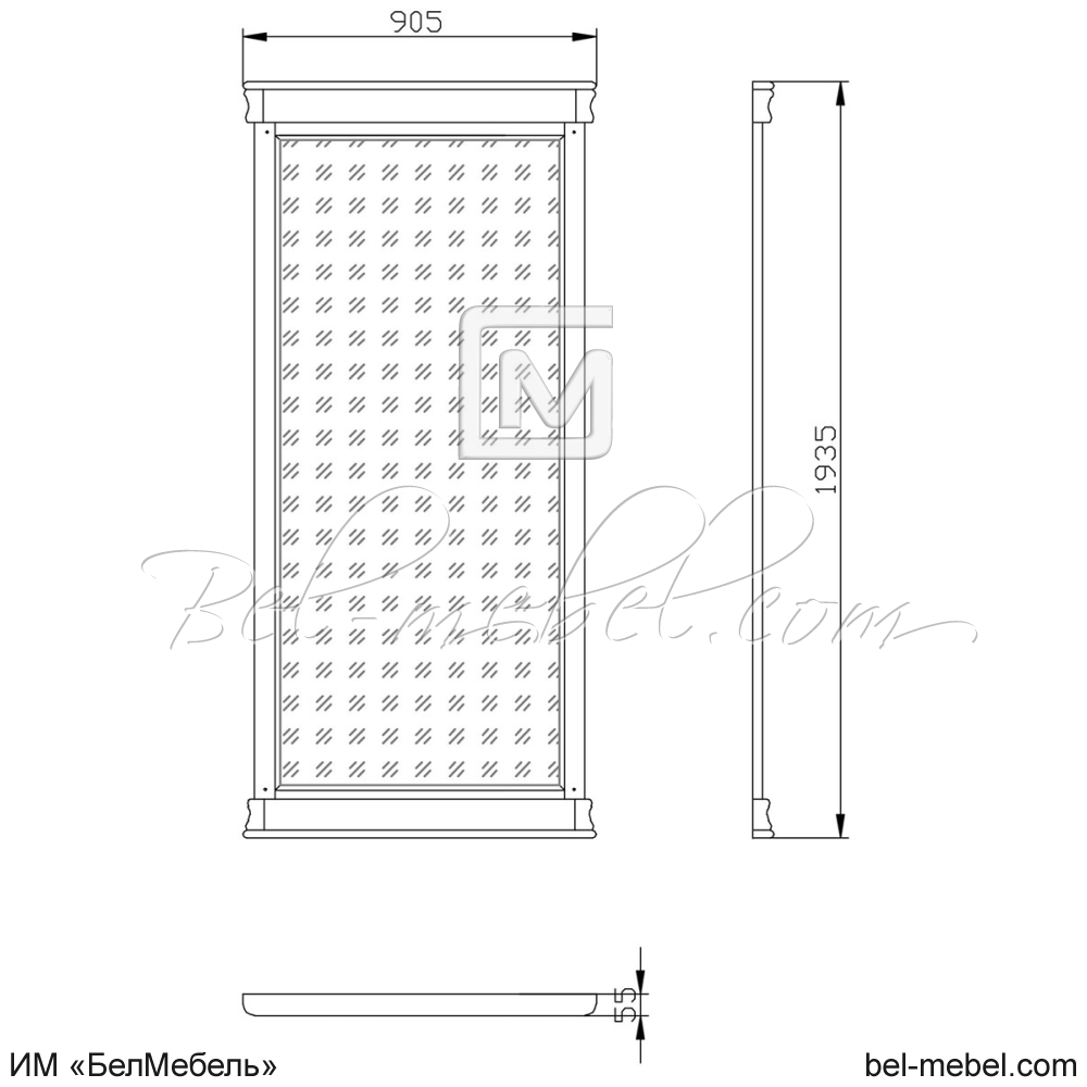 Зеркало "Маэстро" эскиз 50