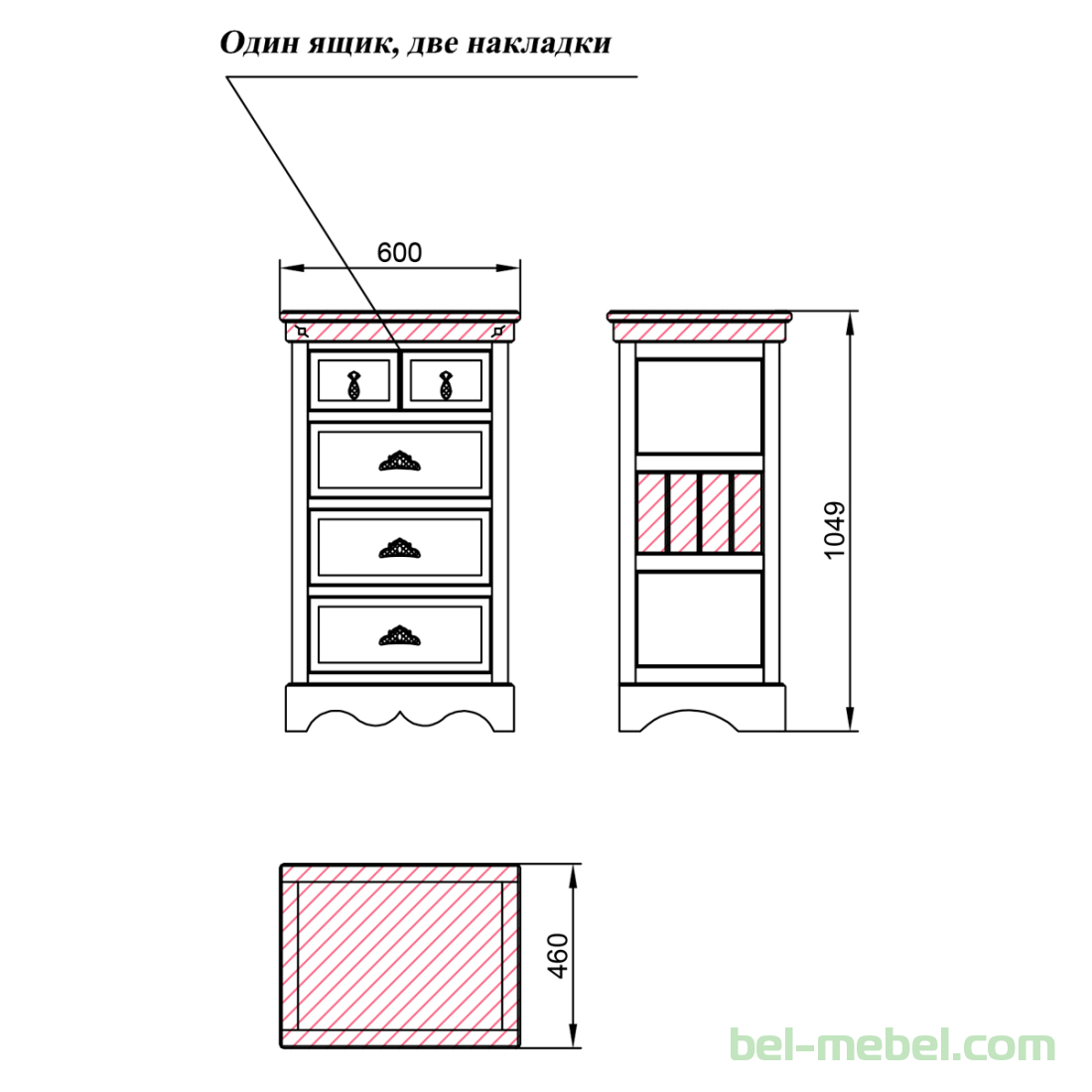 Комод "Винтаж" эскиз 6