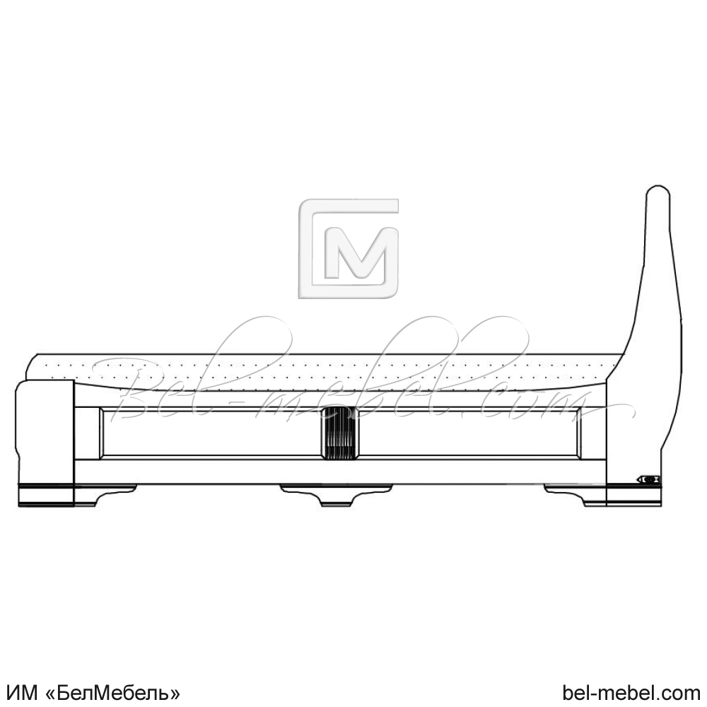 Кровать "Марина" 140 Н (2 ящика слева) эскиз 33