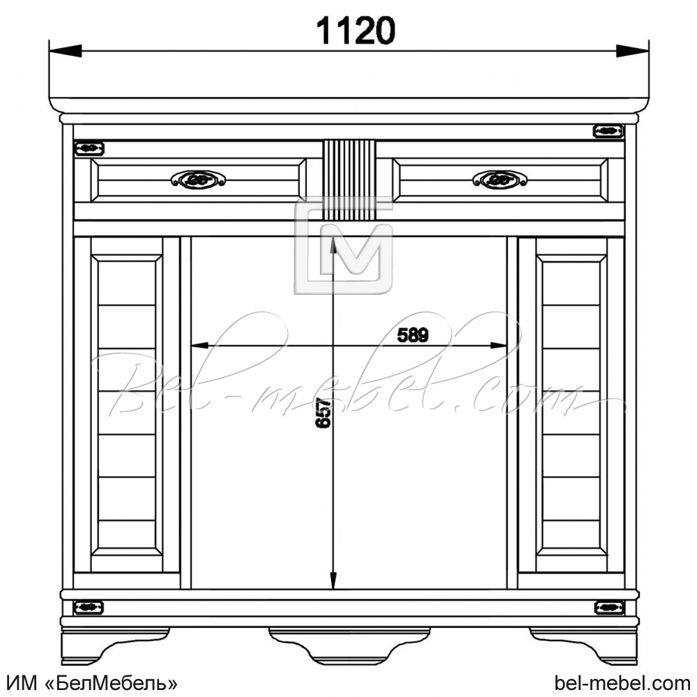 Тумба "Марина" эскиз 170 (портал камина)