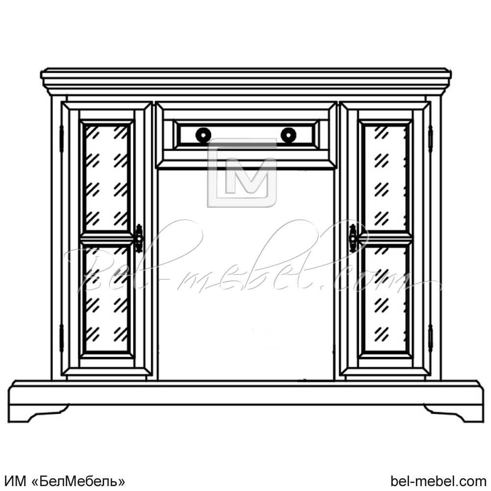 Тумба "Сальвина" эскиз 24 (портал камина)