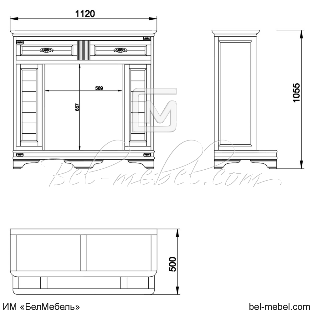 Тумба "Марина" эскиз 170 (портал камина)