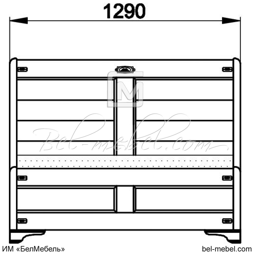 Кровать "Марина" 120 Н (4 разных ящика) эскиз 37