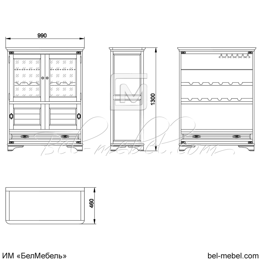 Шкаф комбинированный "Марина" эскиз 172