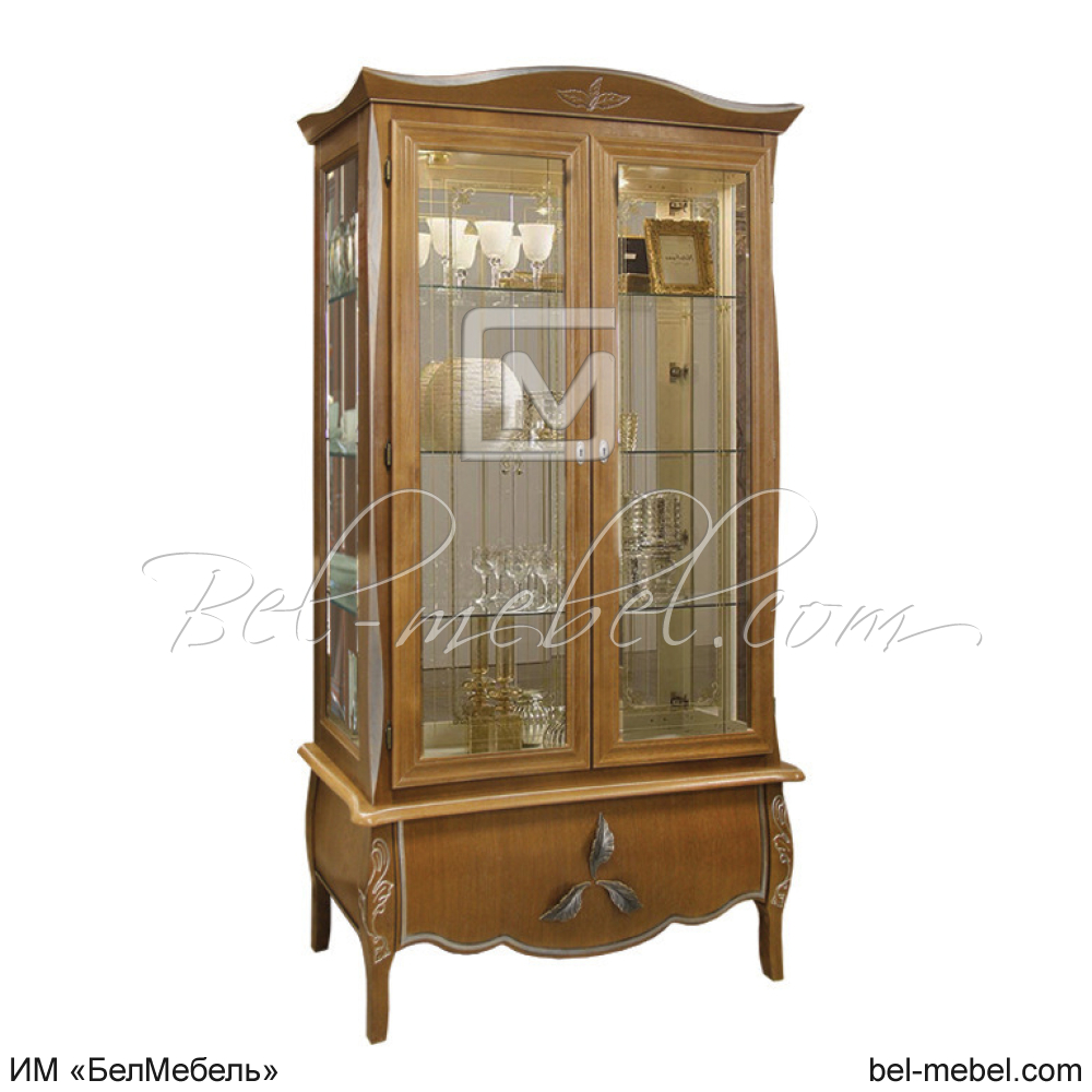 Шкаф с витриной "Трио" ММ-279-02