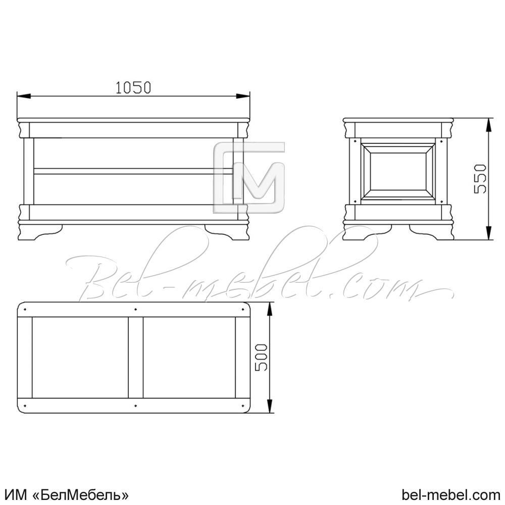 Стол журнальный "Маэстро" эскиз 125