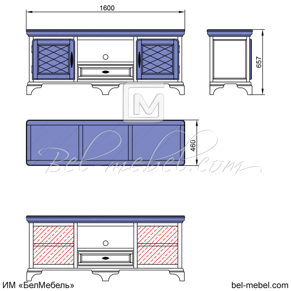 Тумба под ТВ "Софи" эскиз 24