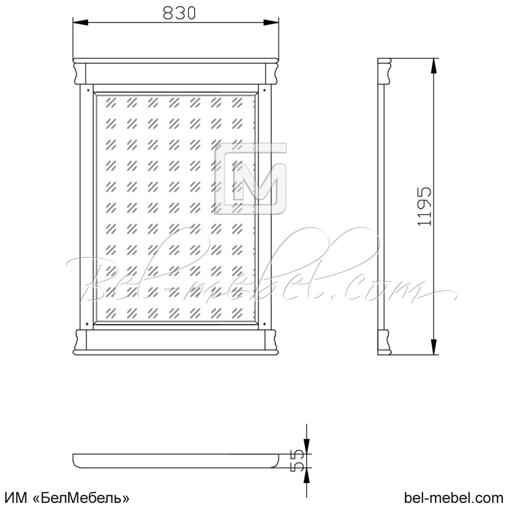 Зеркало "Маэстро" эскиз 48