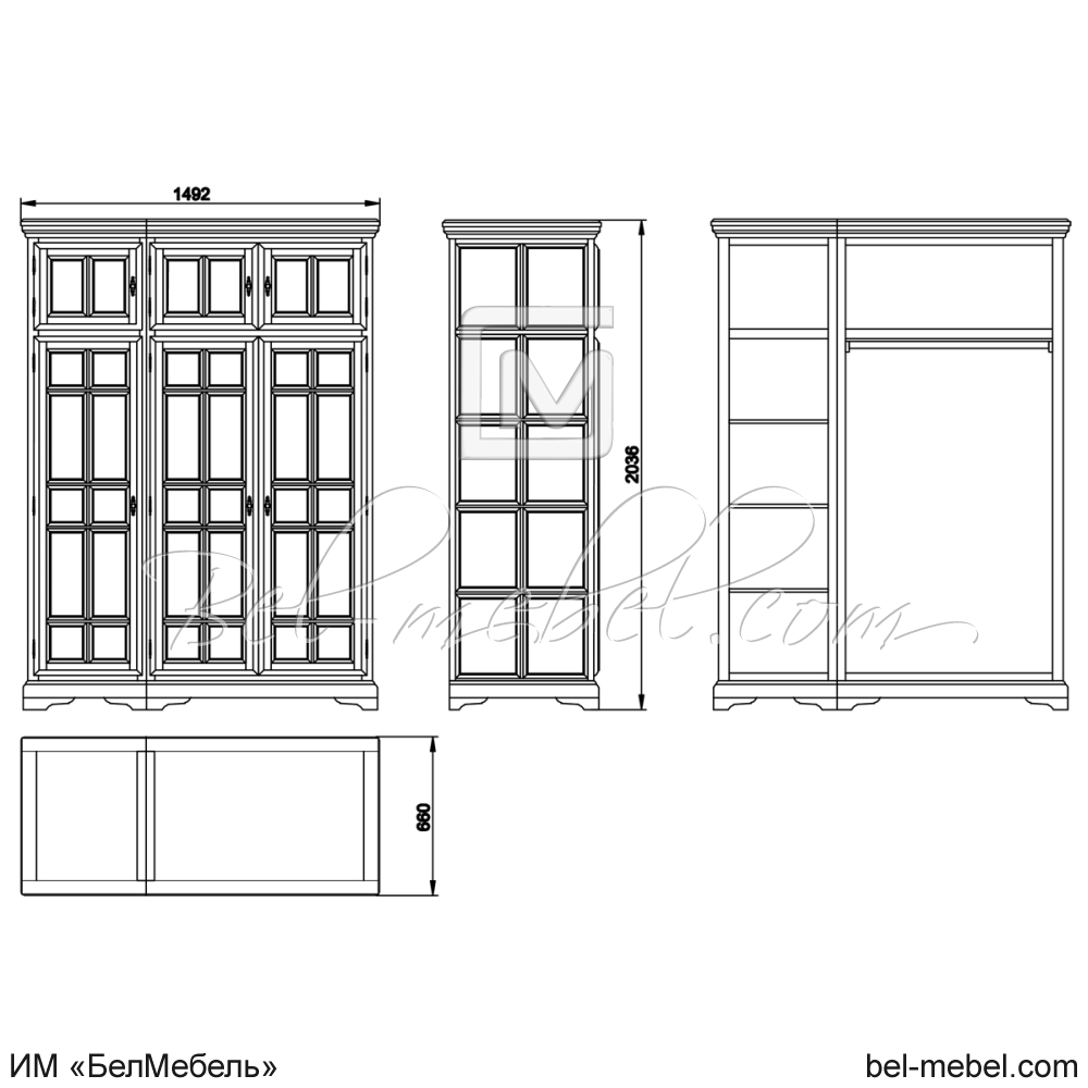 Шкаф для одежды "Сальвина" эскиз 38
