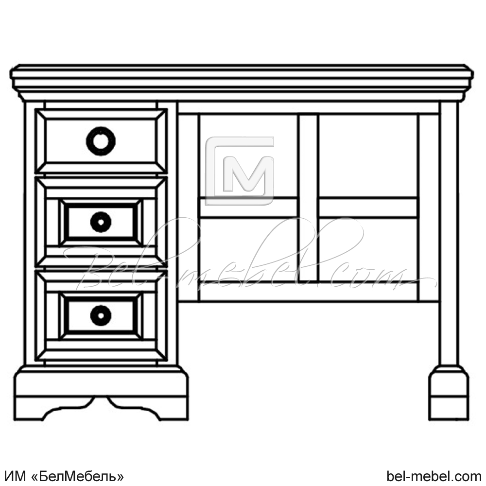 Стол туалетный "Сальвина" эскиз 80