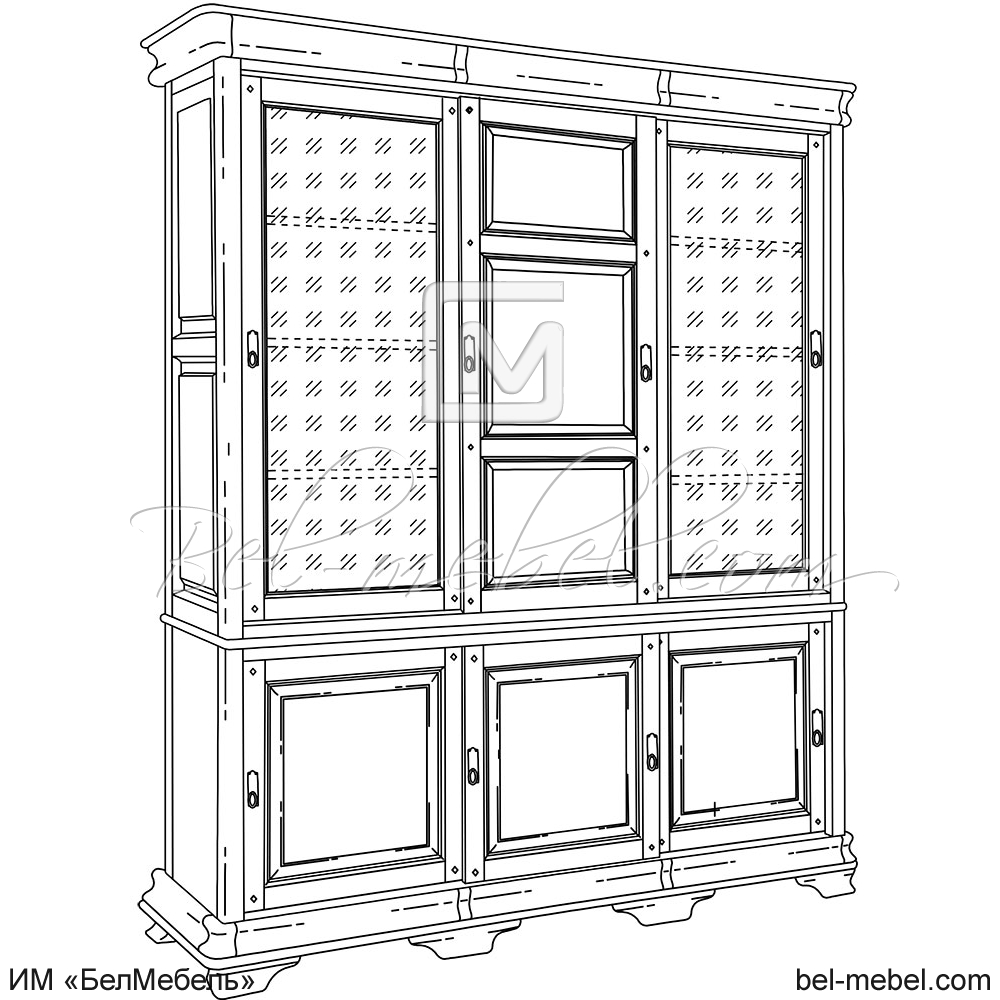 Шкаф для книг "Маэстро" эскиз 14