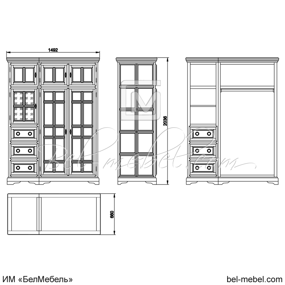 Шкаф комбинированный "Сальвина" эскиз 36
