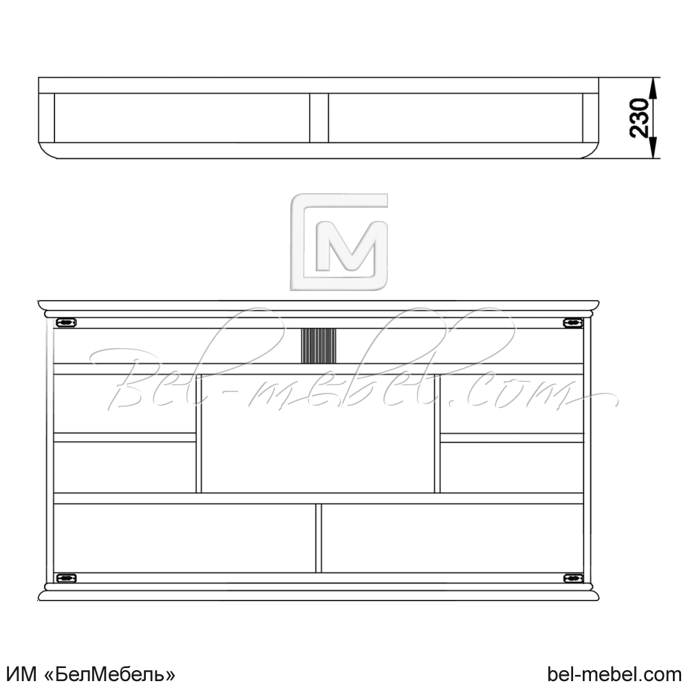 Шкаф настенный "Марина" эскиз 77