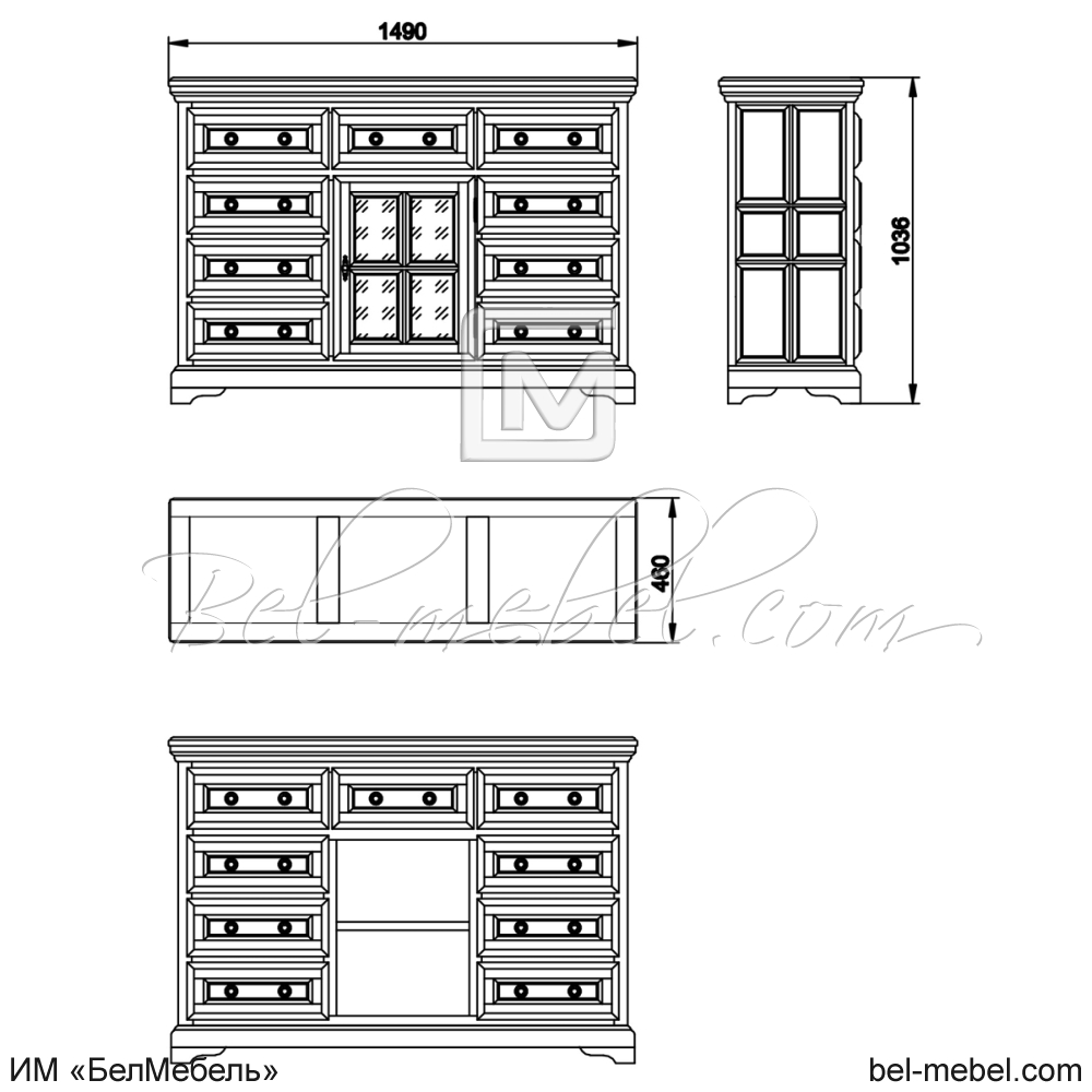 Тумба "Сальвина" эскиз 7
