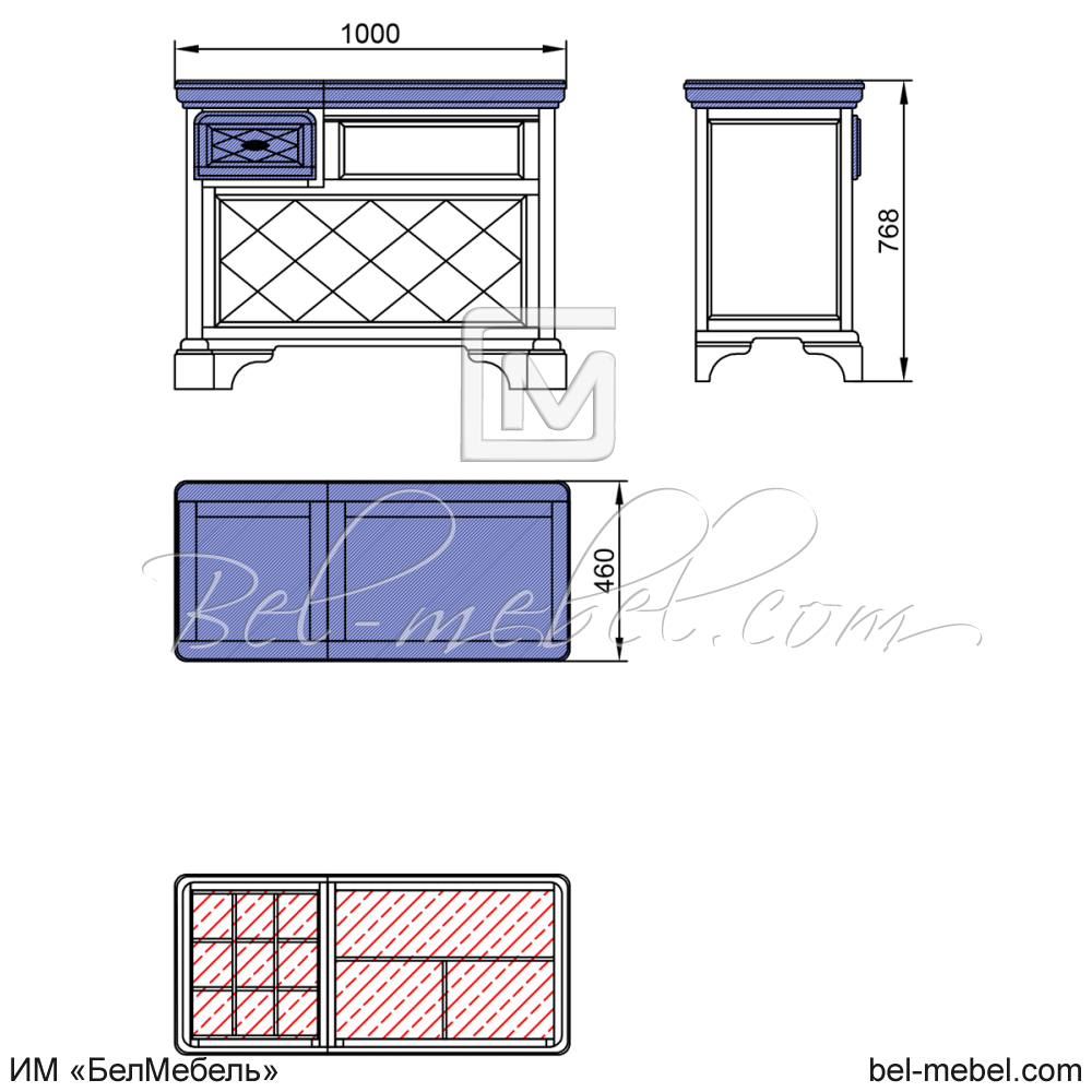 Стол туалетный "Софи" эскиз 126