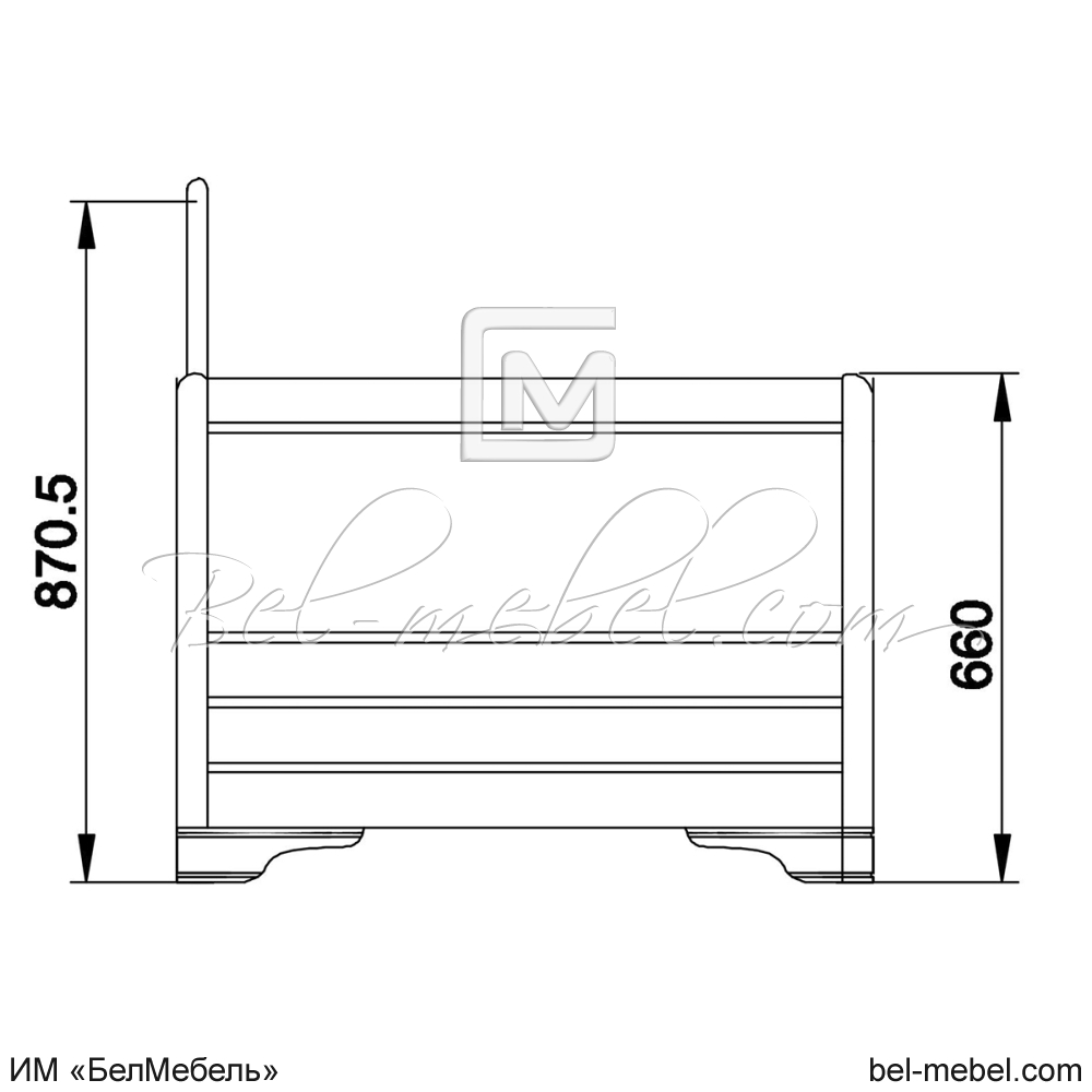 Тахта укороченная "Марина" эскиз 82