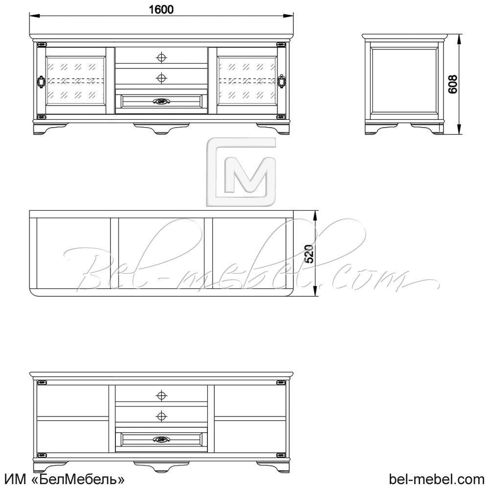 Тумба под ТВ "Марина" эскиз 94
