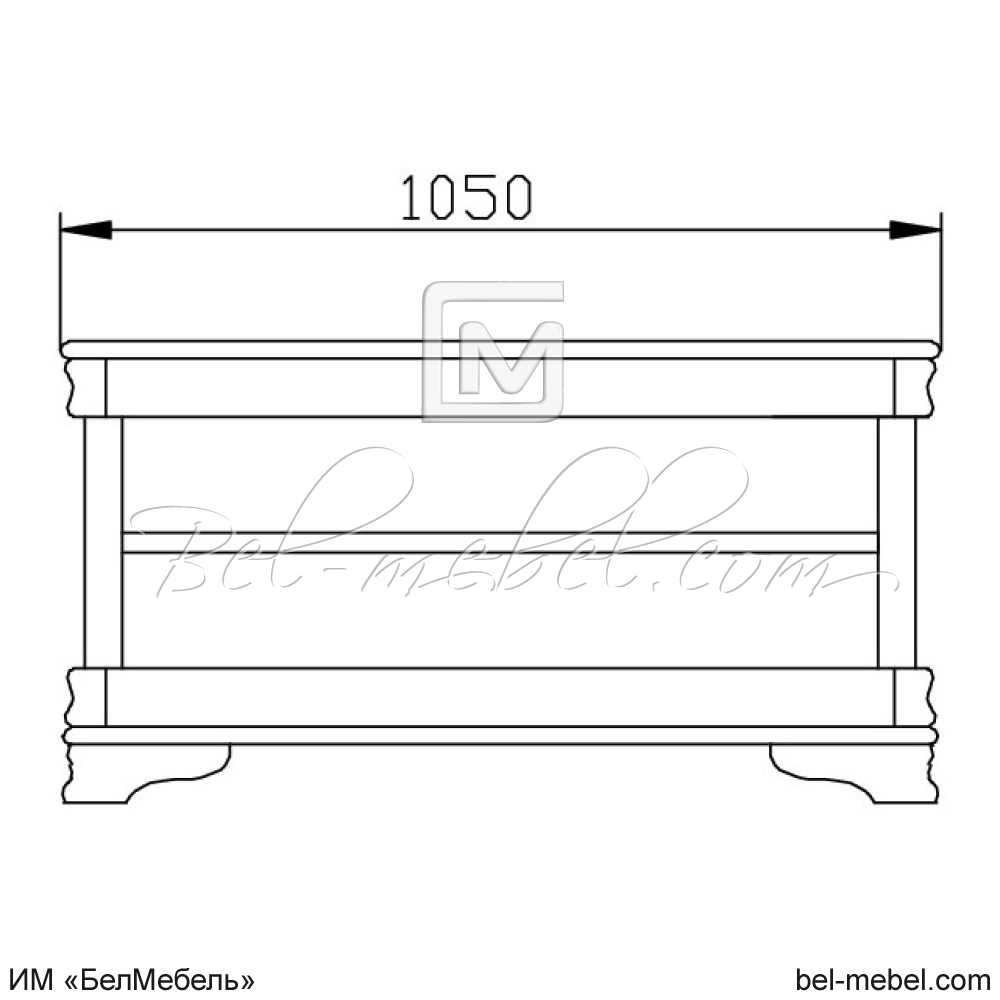 Стол журнальный "Маэстро" эскиз 125