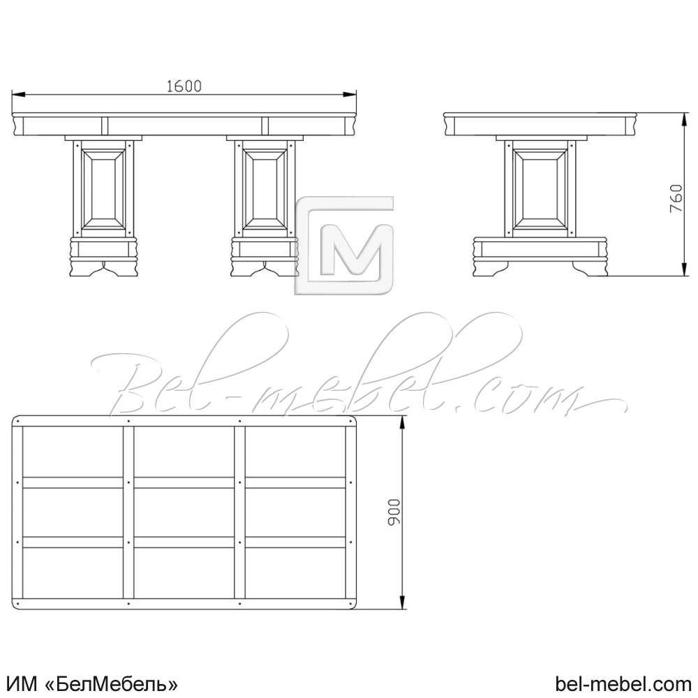 Стол обеденный "Маэстро" эскиз 198