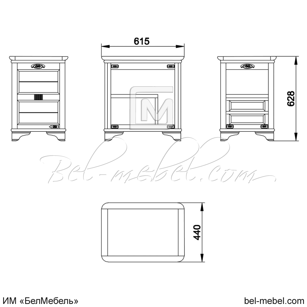 Стол сервировочный "Марина" эскиз 163