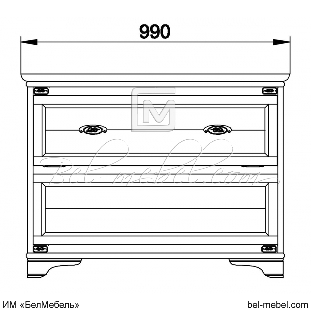 Тумба для белья "Марина" эскиз 168