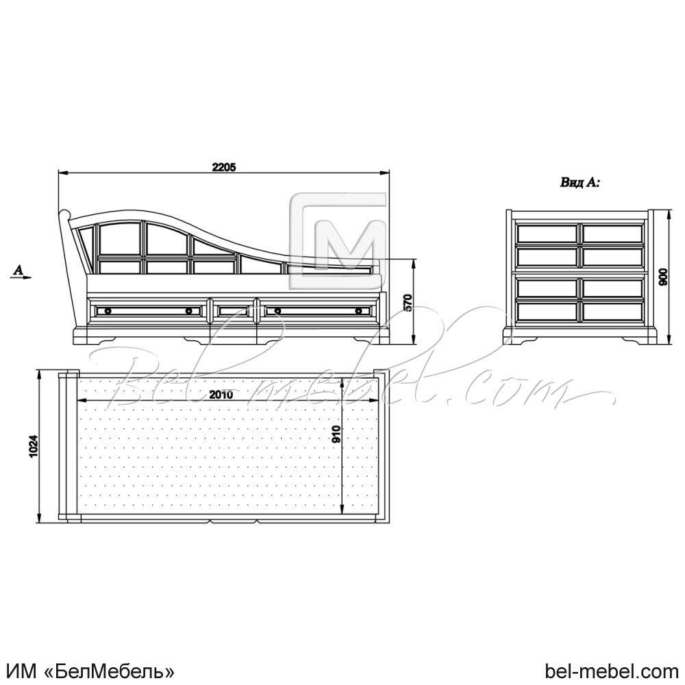 Тахта "Сальвина" СКМ-003-80-01П (900) с под. механизмом