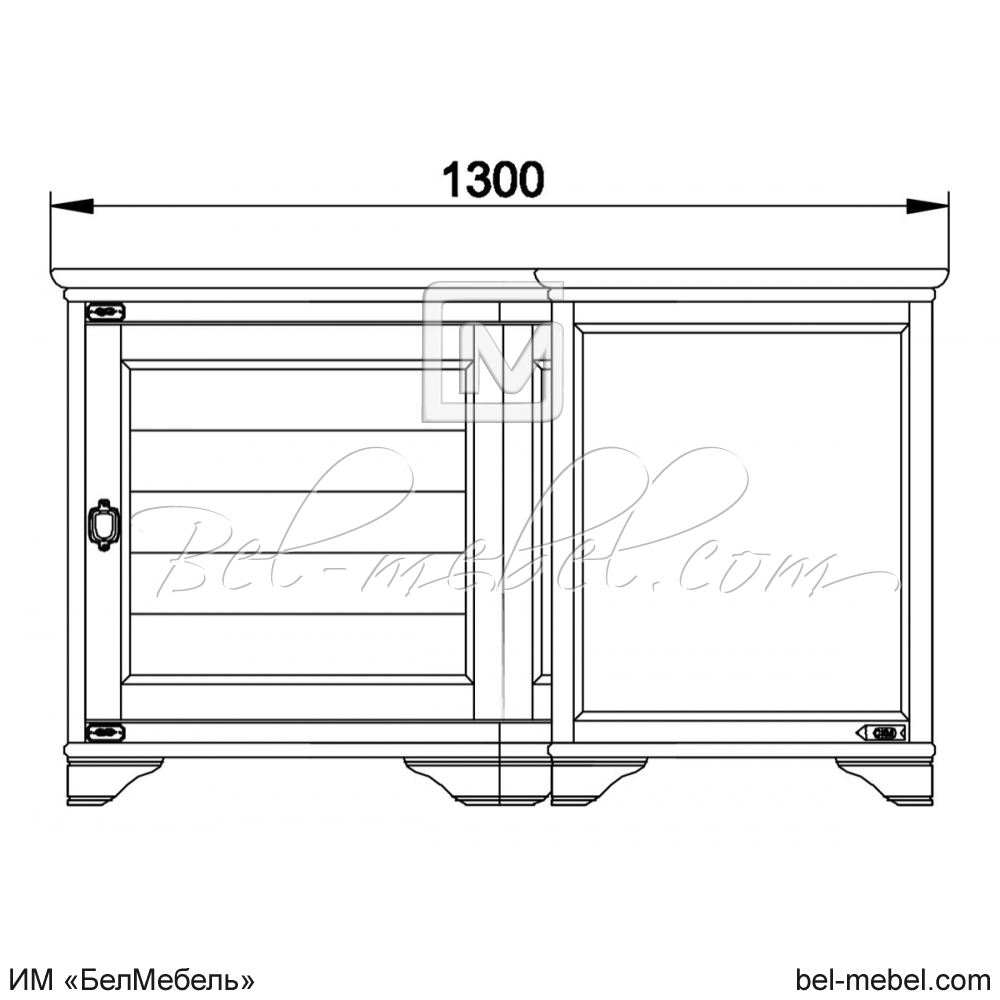Стол письменный угловой "Марина" эскиз 141
