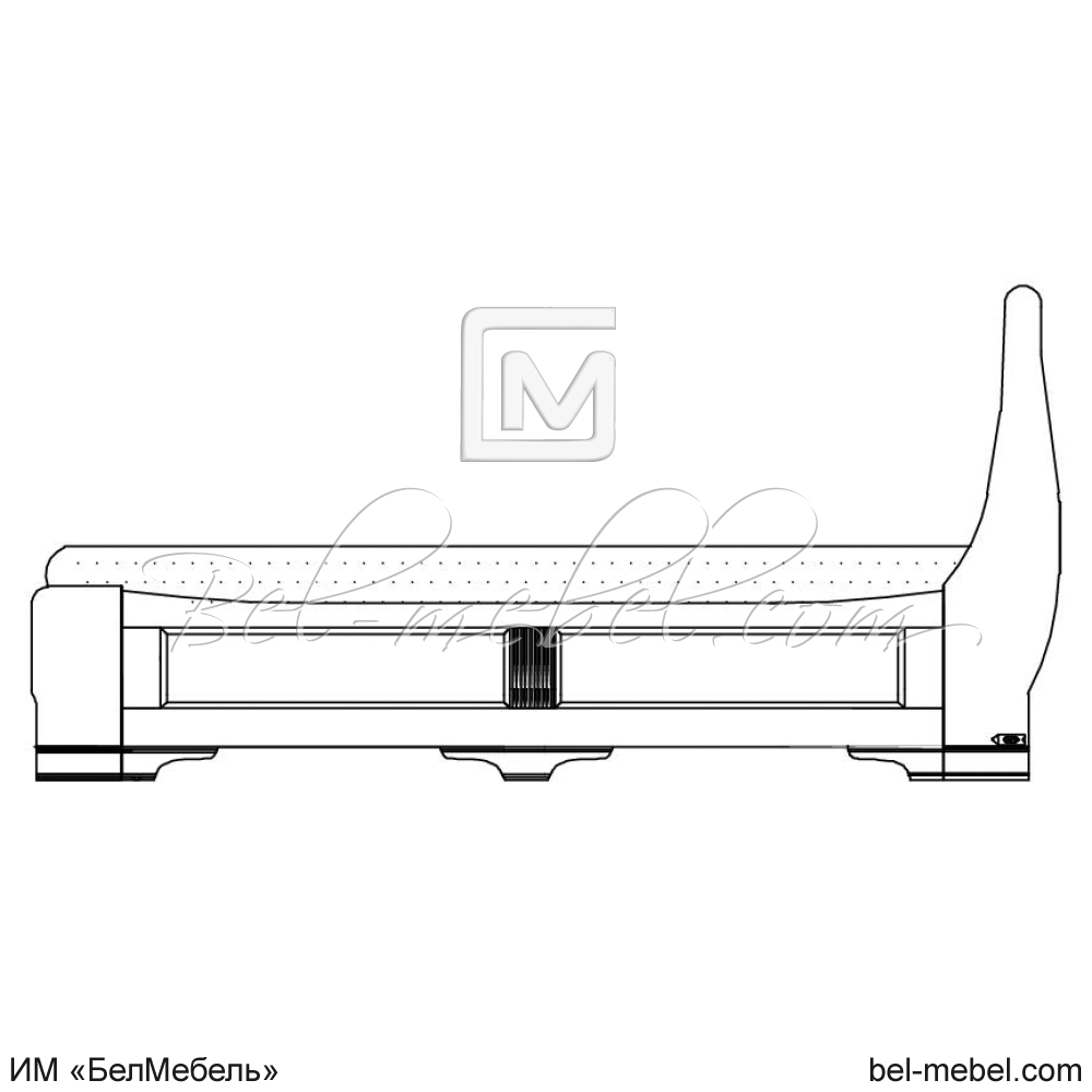 Кровать "Марина" 120 Н (2 разных ящика слева) эскиз 35